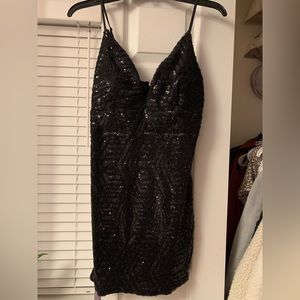 Black Sequin Dress